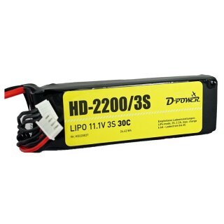 D-Power HD LiPo 3S 11,1V 2200mAh 30C