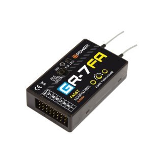 D-Power Empfänger GR-7FA 7-Kanal Gyro 2,4GHz FASST