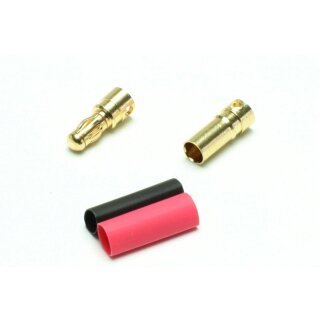 3,5mm Goldstecker 5 Paar mit Schrumpfschlauch