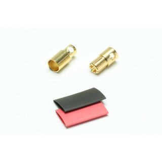 6mm Goldstecker 3 Paar mit Schrumpfschlauch