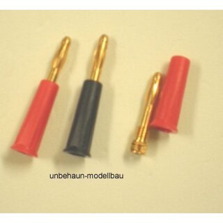 Bananenstecker vergoldet 4mm 1x Rot 1x Schwarz