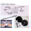 3Blatt Nylon Spinner 64mm Weiß