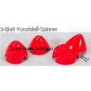 3Blatt Kunstoff Spinner 69mm Rot