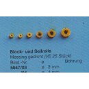 Block- und Seilrolle - 1 Rille - 25 Stück 6mm - Bo...