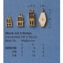 Block mit Öse und 2 Rollen 9 x 5 x 3 mm 3Stück